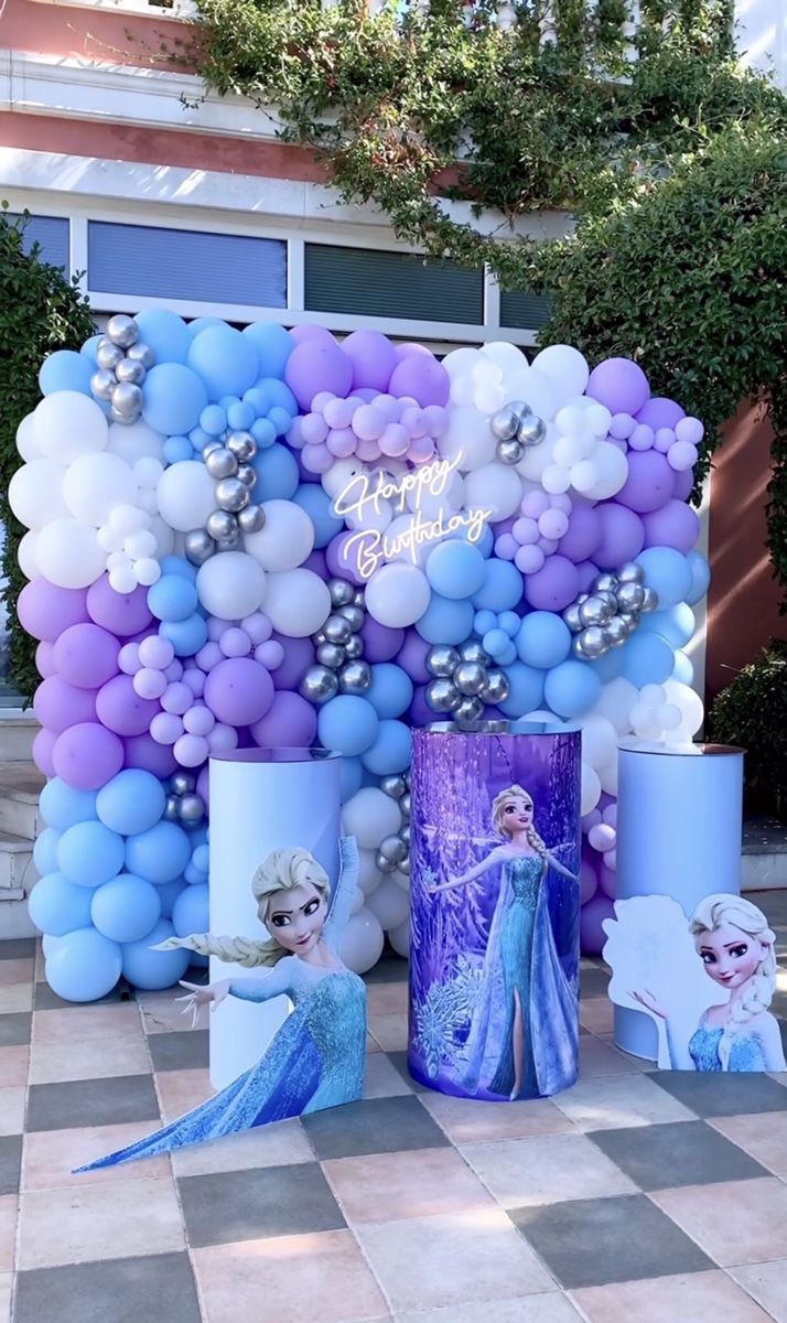 Frozen Theme Balloon Wall — Birthday decoration Bengaluru