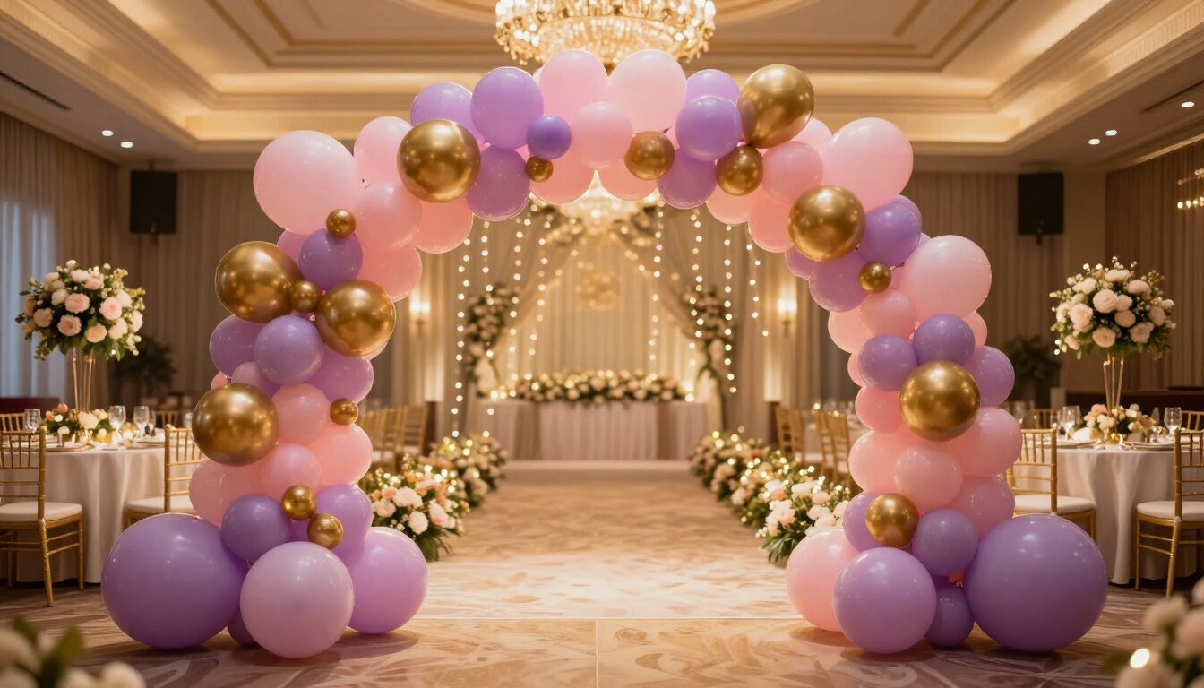 Luxury balloon decoration setup in Bengaluru